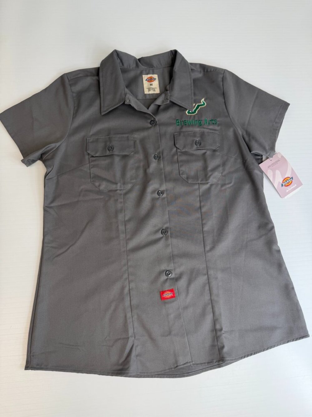 USF Bulls Button Up Women Medium Dickies Brewing Arts Shirt South Work Party Ne